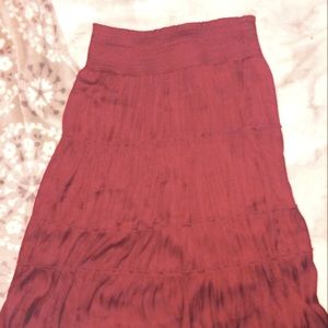 ♡Roz & Ali♡ Burgundy Long Skirt♡